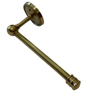 Beaded Brass Round Back Toilet Roll Holder