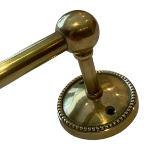 Beaded Brass Round Back Toilet Roll Holder