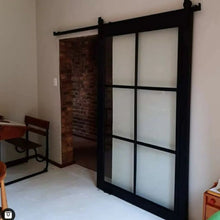 Load image into Gallery viewer, Barn Door Steel and Glass
